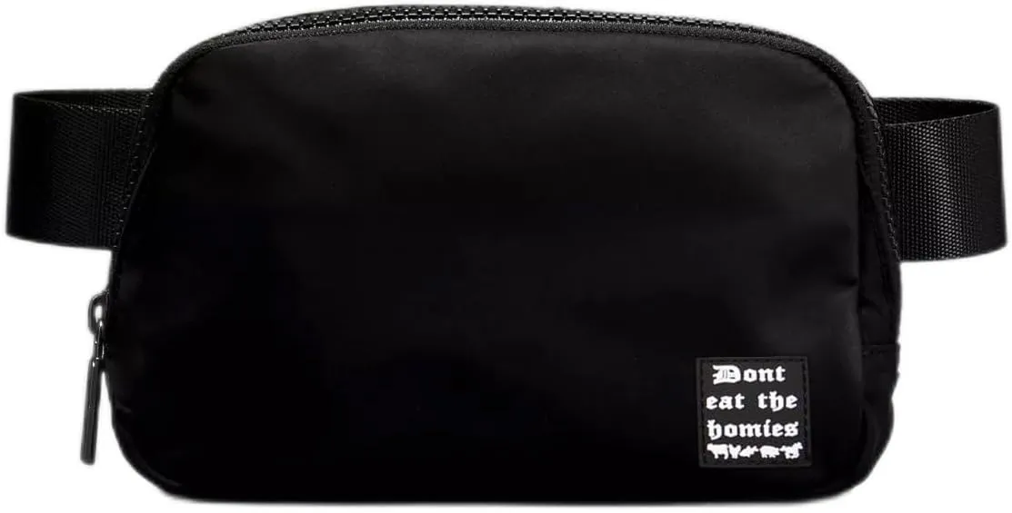 Unisex Mini Cross Body Everyday Belt Bag with Adjustable Strap (Black)