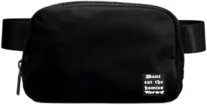 Unisex Mini Cross Body Everyday Belt Bag with Adjustable Strap (Black)