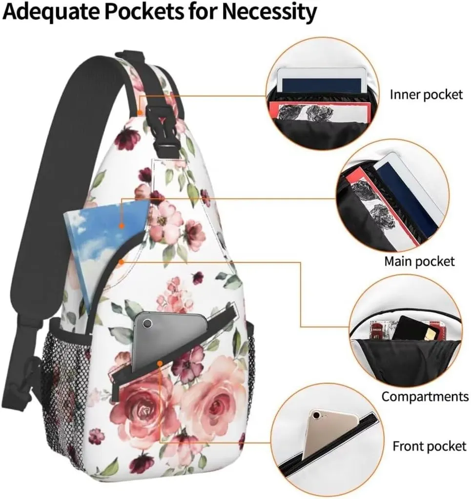Unisex Sling Bag Crossbody Backpack for Men Women Casual Chest Bag Shoulder Backpack Sport Travel Hiking Daypack