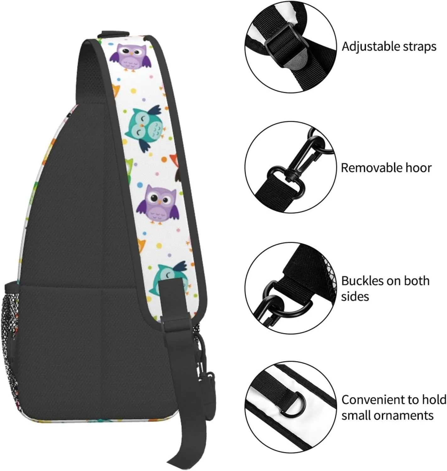 Unisex Sling Bag Crossbody Backpack for Men Women Casual Chest Sling Bag Shoulder Backpack Travel Hiking Daypack