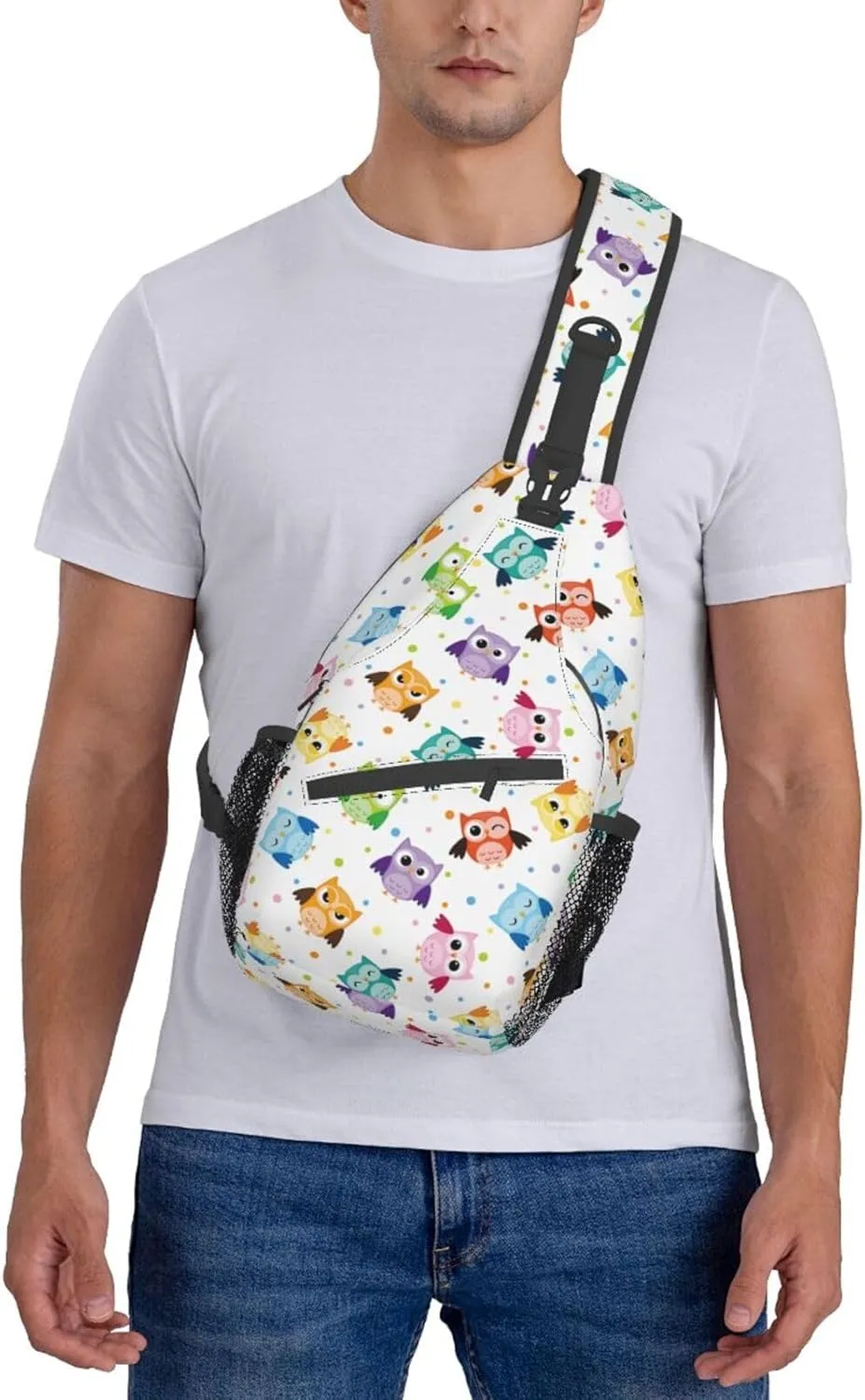 Unisex Sling Bag Crossbody Backpack for Men Women Casual Chest Sling Bag Shoulder Backpack Travel Hiking Daypack