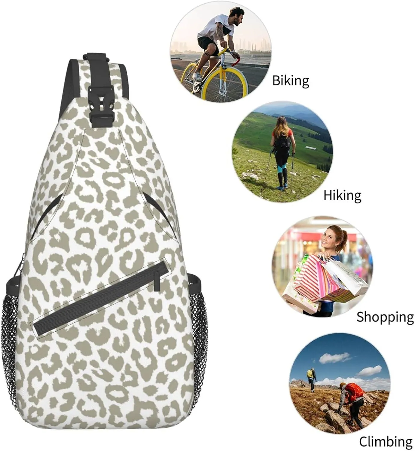 Unisex Sling Bag Crossbody Backpack for Men Women Casual Chest Sling Bag Shoulder Backpack Travel Hiking Daypack