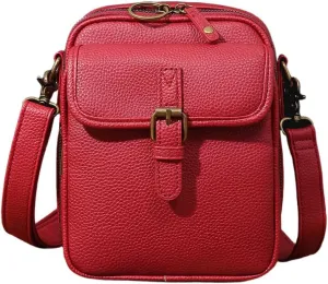 Unisex Small Vegan Leather Crossbody Bag - Vintage Anti-Theft Purse with Card Slots Urvashi Tojoyride