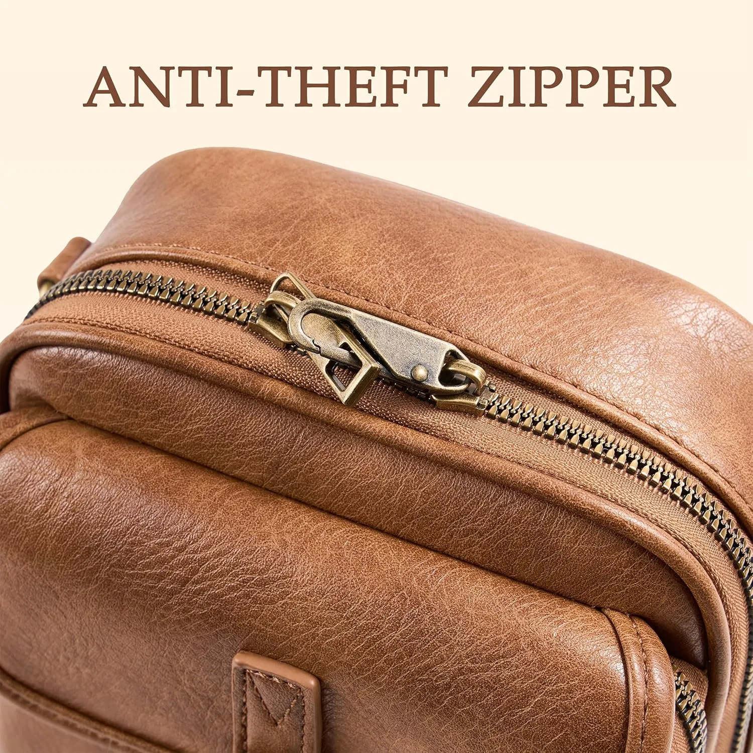 Unisex Small Vegan Leather Crossbody Bag - Vintage Anti-Theft Purse with Card Slots Urvashi Tojoyride