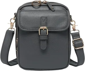Unisex Small Vegan Leather Crossbody Bag - Vintage Anti-Theft Purse with Card Slots Urvashi Tojoyride