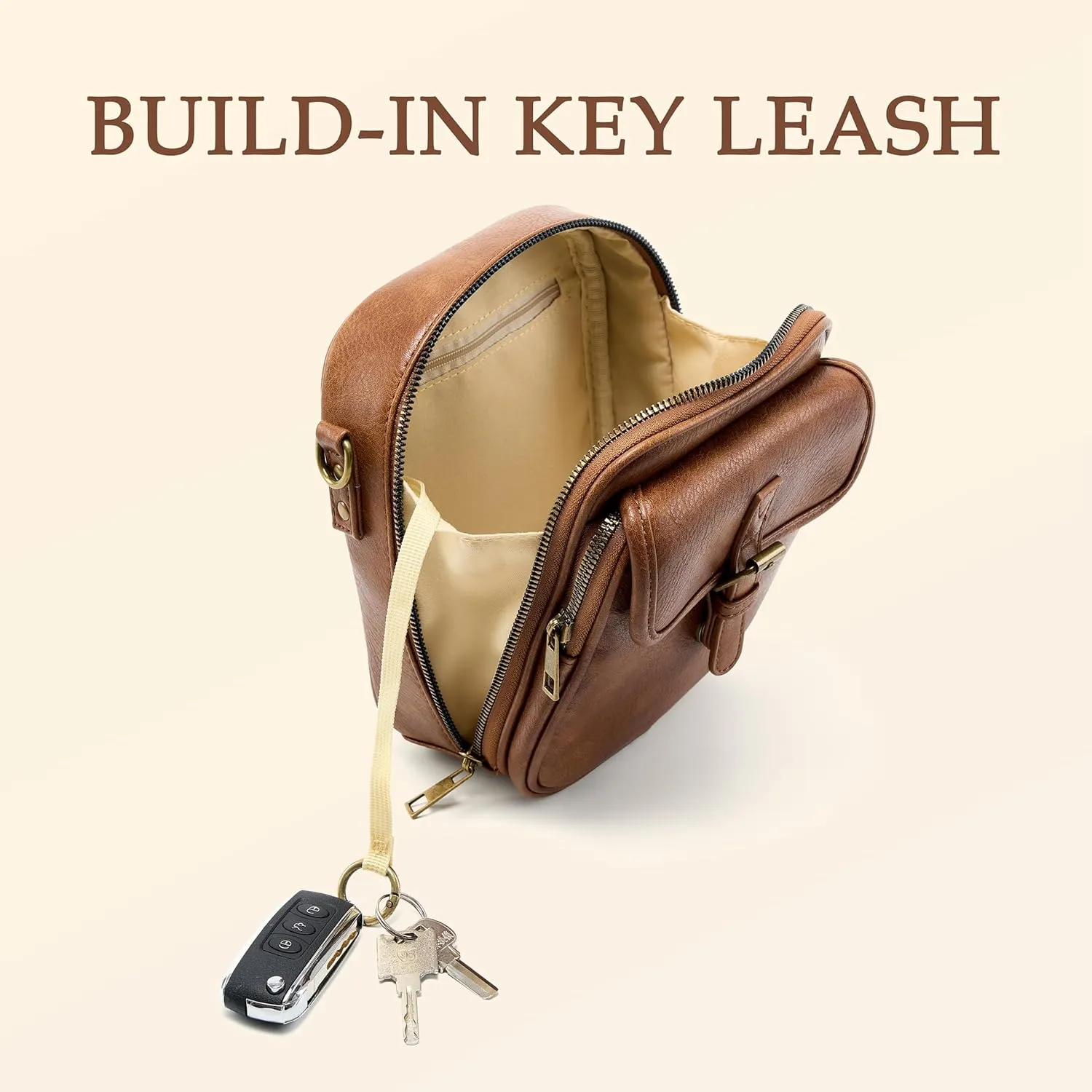 Unisex Small Vegan Leather Crossbody Bag - Vintage Anti-Theft Purse with Card Slots Urvashi Tojoyride