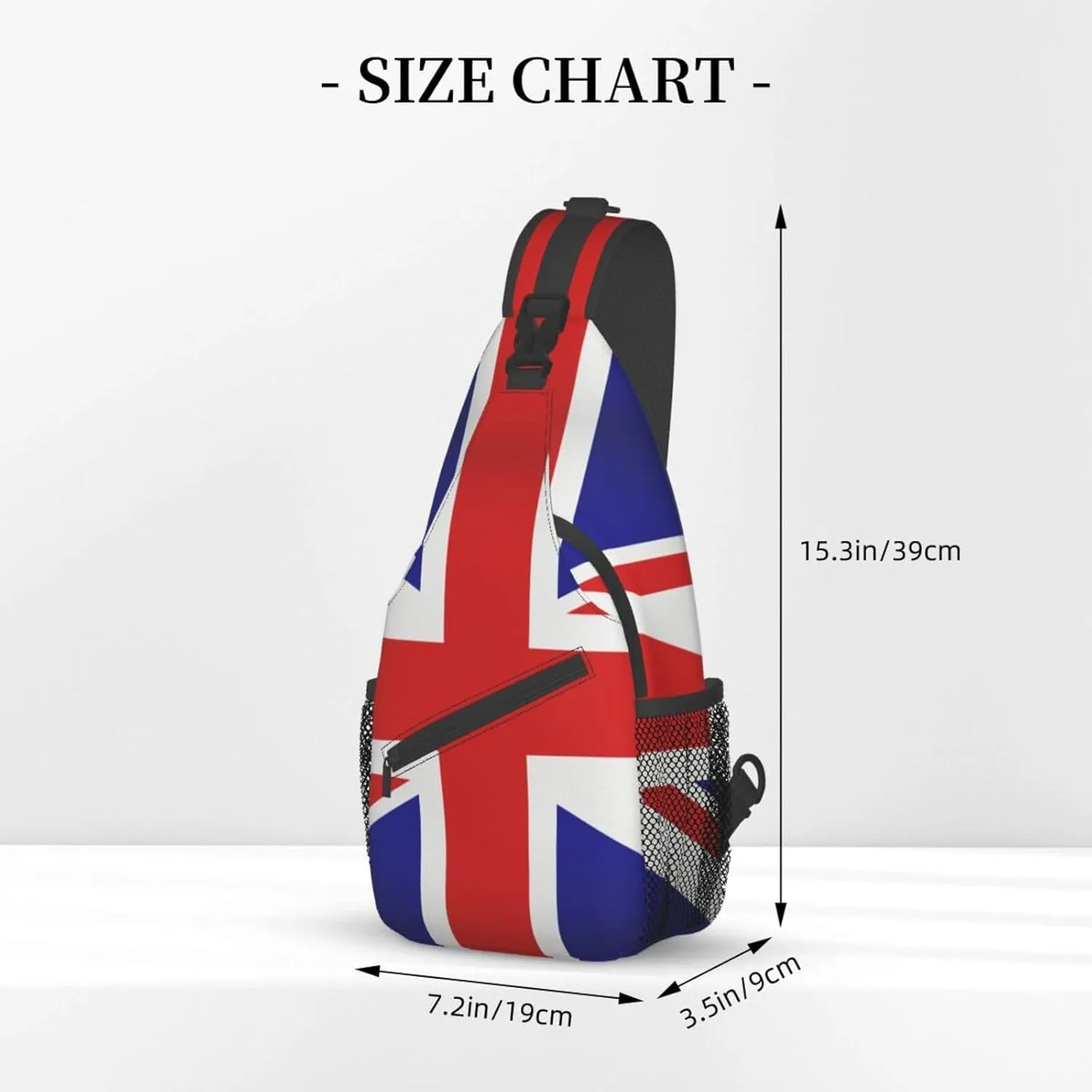 United Kingdom Flag Union Jack Small Sling Bag for Women Men Crossbody Sling Backpack Travel Hiking Daypack Shoulder Chest Bag with Adjustable Strap