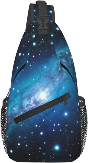 Universe Galaxy Star Space Print Men's and Women's Crossbody Bags, Casual and Fashionable Single Shoulder Backpacks,Suitable for Hiking Chest Bags