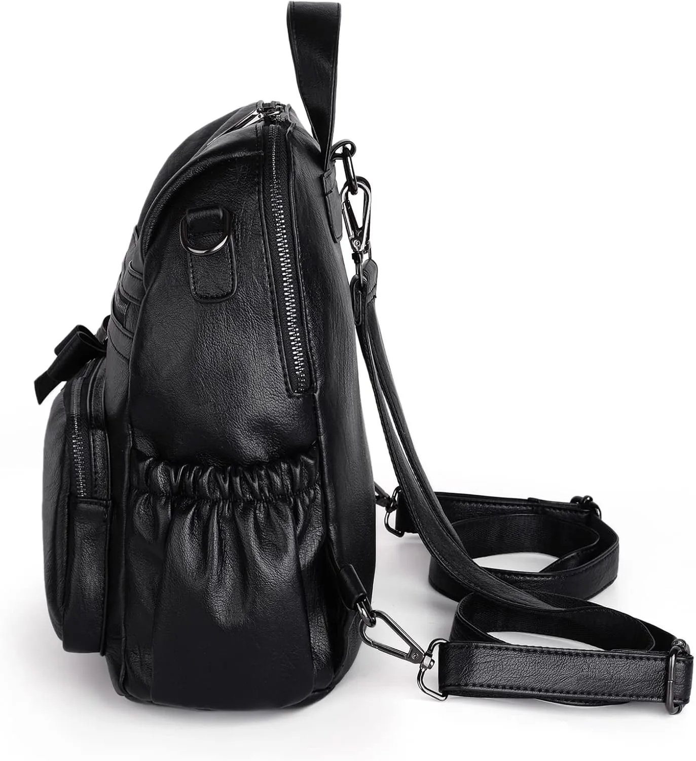 Uromee Backpack Purse for Women Small Vegan Leather Ladies Fashion Tassel Mini Travel Shoulder Bag Convertible