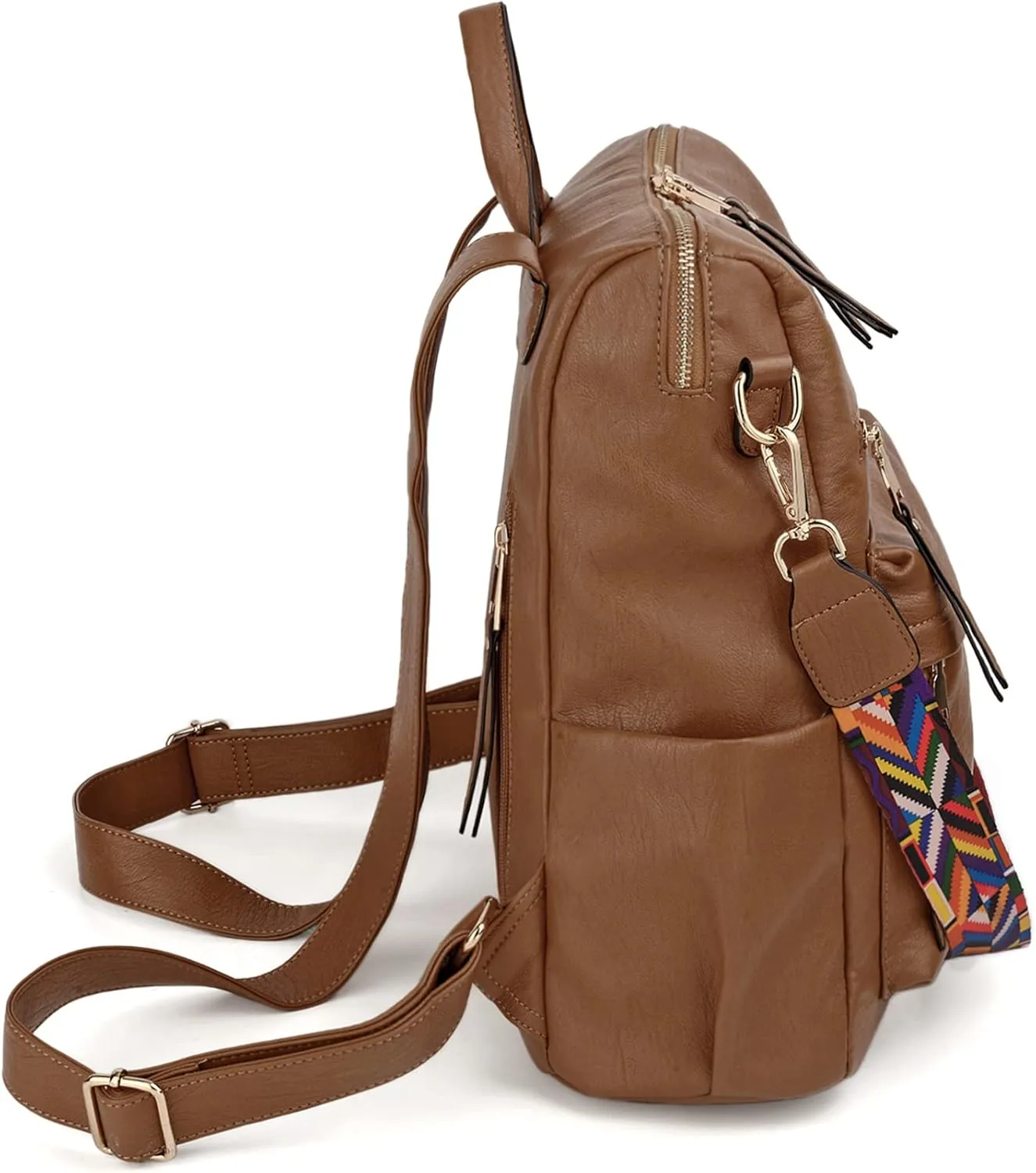 Uromee Travel Backpack Purse for Women Vegan Leather Ladies Fashion Shoulder Bag Convertible