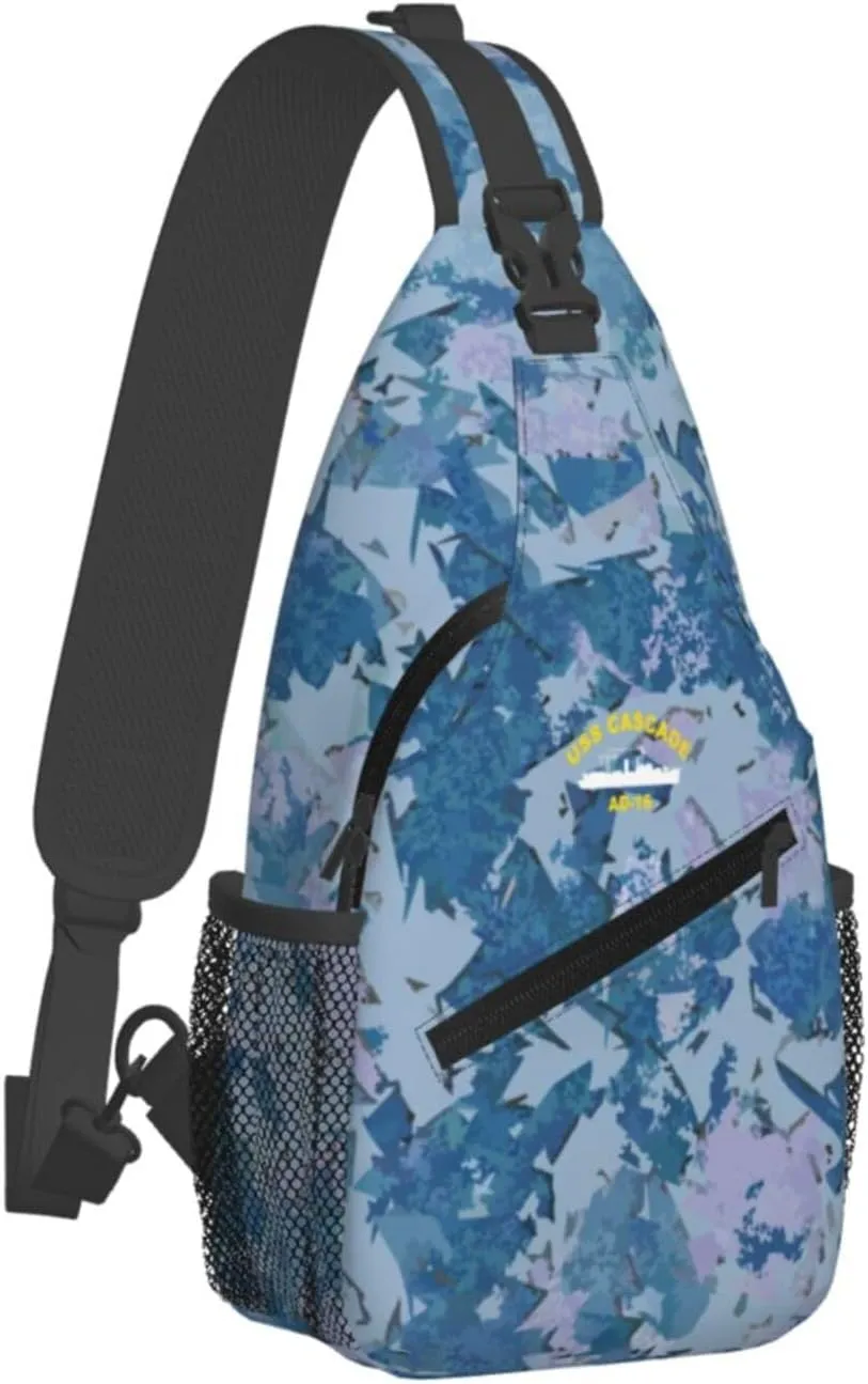 USS Cascade Ad 16 Sling Bag for Men, Small Crossbody Sling Bags, Mini Water Resistant Shoulder Daypack for Travel, Anti Thief Chest Bag for Hiking