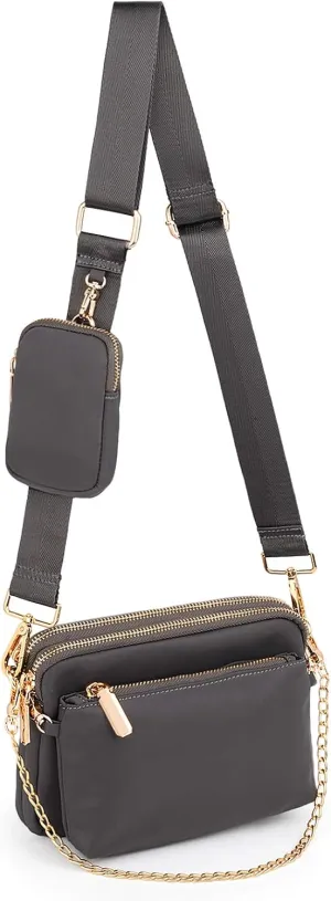 UTO Small Crossbody Bags for Women 3 in 1 Trendy Belt Purse Fashion Designer Mini Cute Sling Fanny Chest Pack