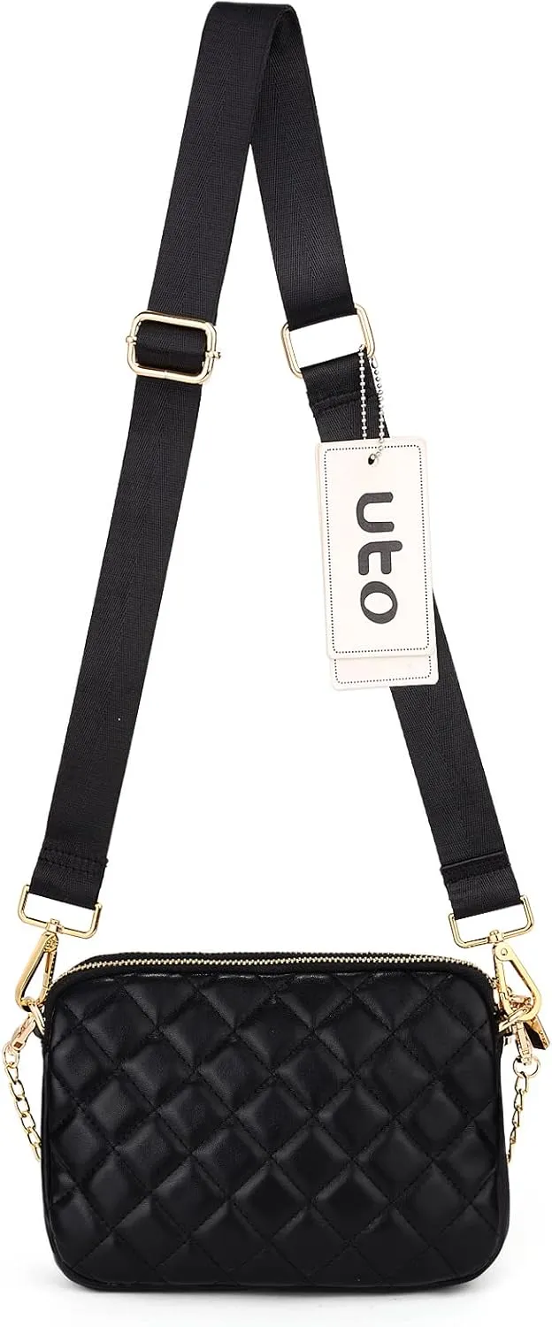 UTO Small Crossbody Bags for Women 3 in 1 Trendy Belt Purse Fashion Designer Mini Cute Sling Fanny Chest Pack