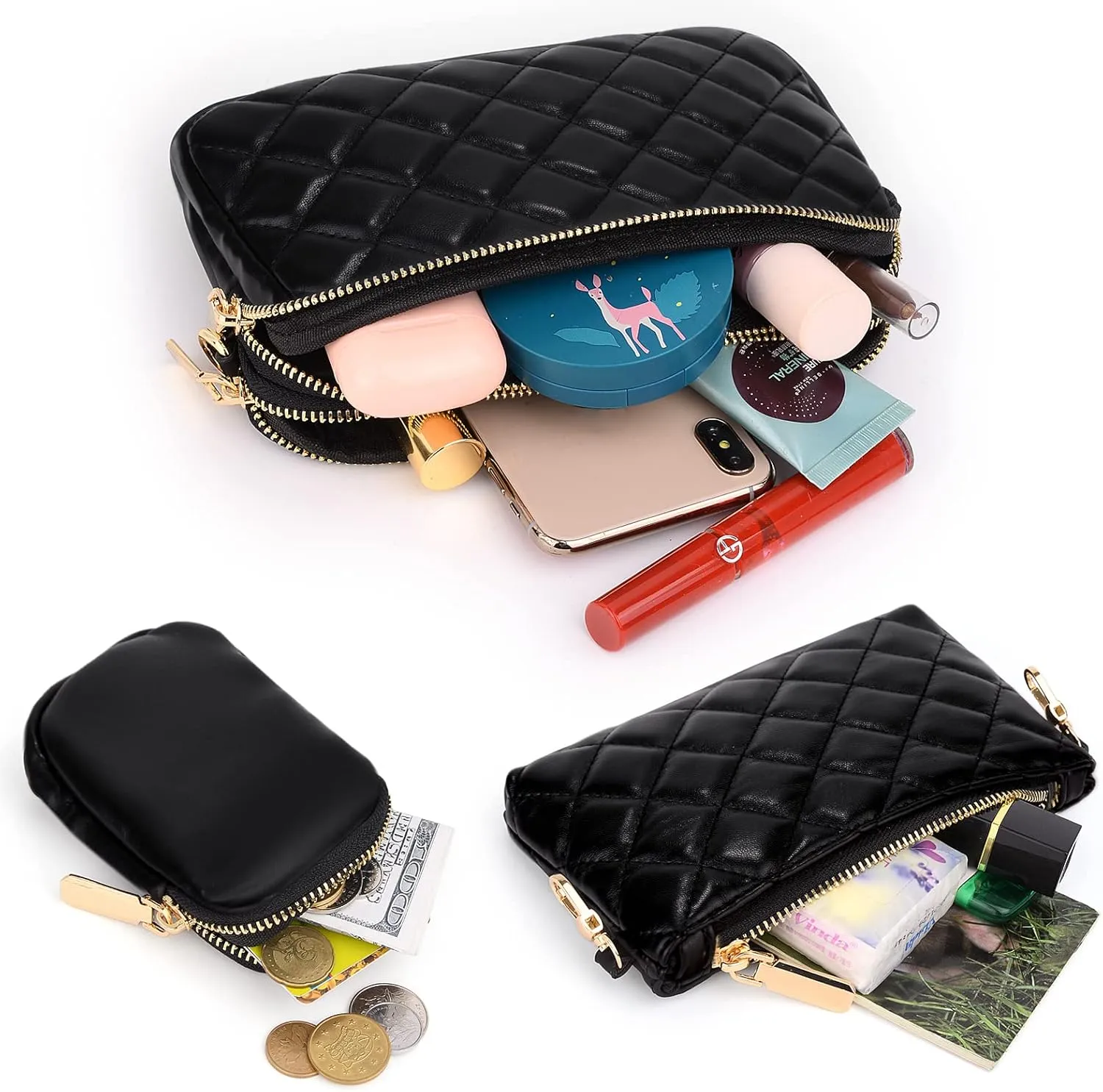 UTO Small Crossbody Bags for Women 3 in 1 Trendy Belt Purse Fashion Designer Mini Cute Sling Fanny Chest Pack