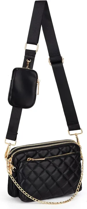 UTO Small Crossbody Bags for Women 3 in 1 Trendy Belt Purse Fashion Designer Mini Cute Sling Fanny Chest Pack