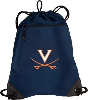 UVA Drawstring Backpack University of Virginia Cinch Bag - UNIQUE MESH & MICROFIBER