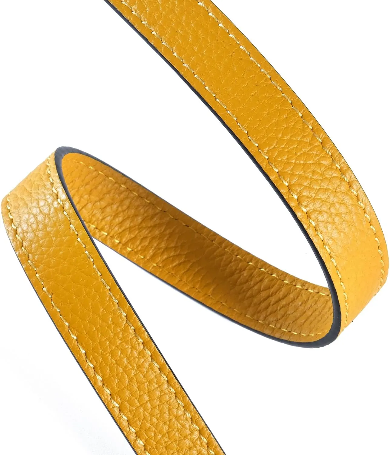 VanEnjoy 26 Inch Full Grain Leather Replacement Hand Strap for Handbag Shoulder Bag Purse(Yellow)