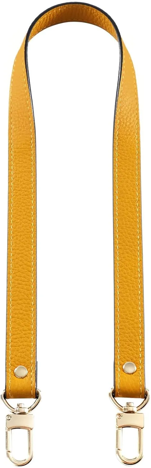 VanEnjoy 26 Inch Full Grain Leather Replacement Hand Strap for Handbag Shoulder Bag Purse(Yellow)