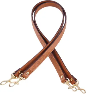 VanEnjoy Pair Full Grain Leather Replacement Strap For Handbags Purse Bags-26“Long,0.71" Wide