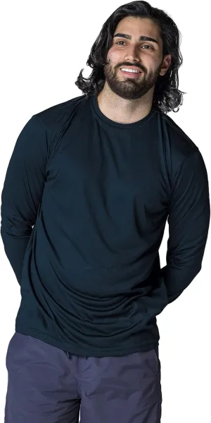 Vapor Apparel Men's Outdoor UPF 50  Long Sleeve T-Shirt, UV Sun Protection for Fishing, Running, Hiking, Swimming