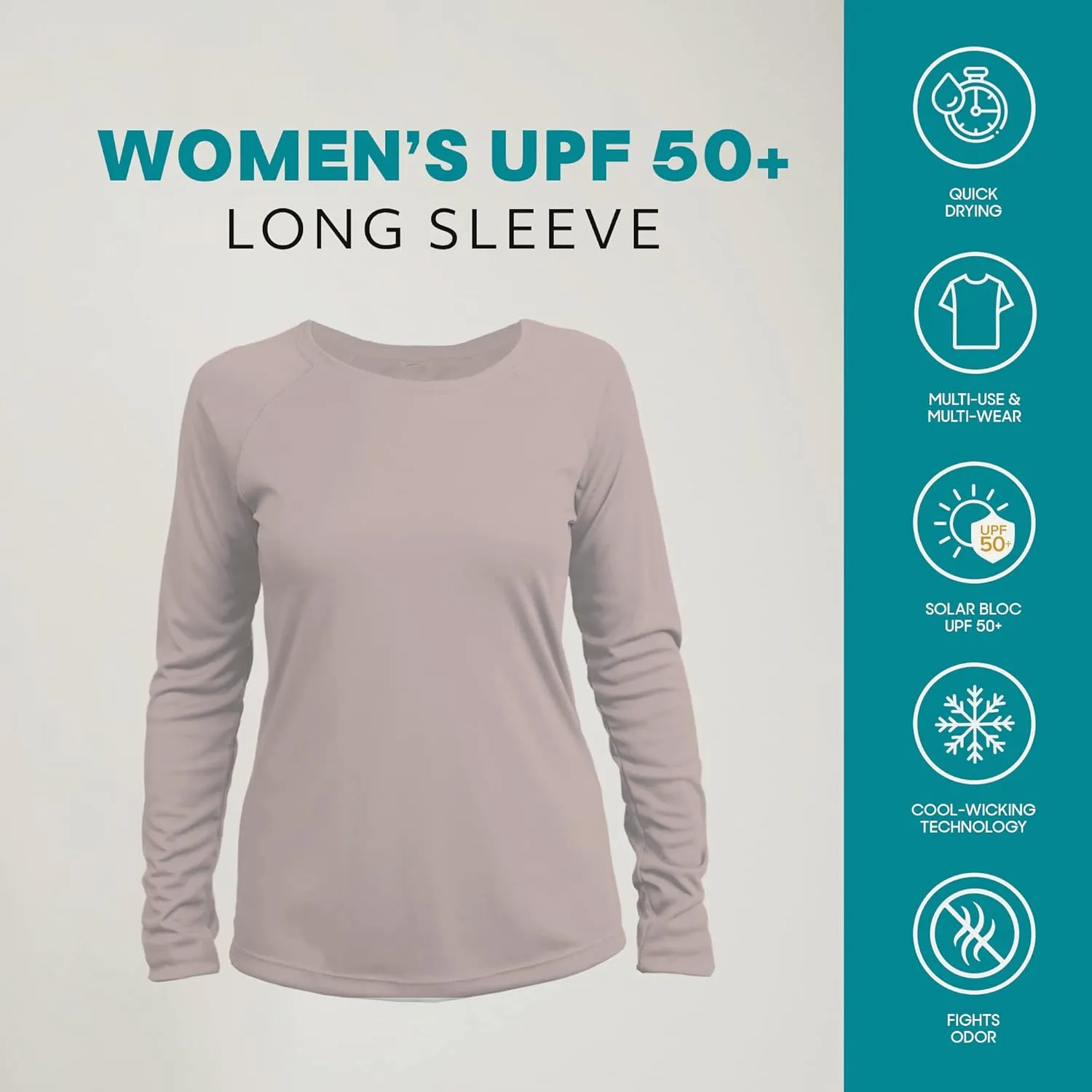 Vapor Apparel Women’s UPF 50  UV Sun Protection Long Sleeve Performance Regular Fit T-Shirt for Sports and Outdoor