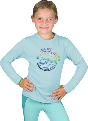 Vapor Apparel Youth Boys and Girls UPF 50  Quick Dry Sun Protection Outdoor Swim Performance Rash Guard Long Sleeve Shirt