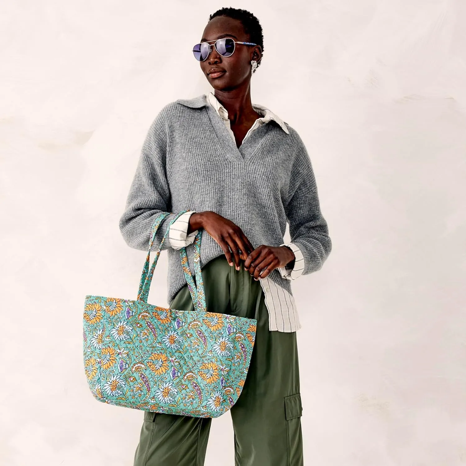 Vera Bradley Premium Cotton Small Hathaway Tote
