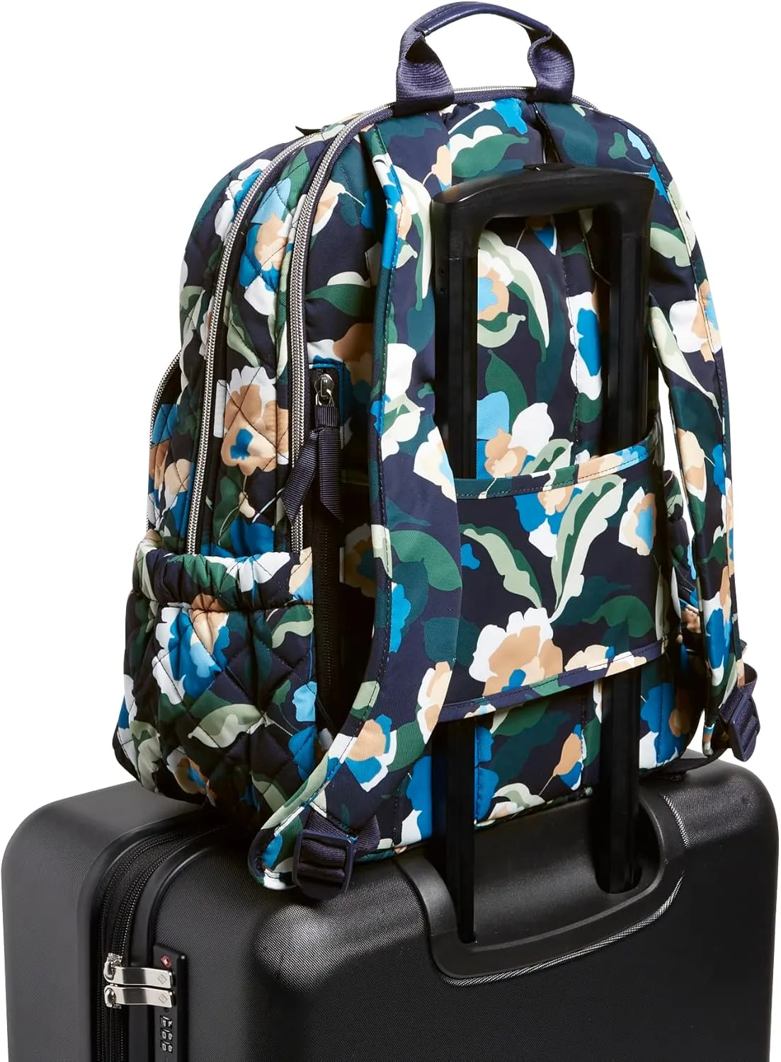 Vera Bradley Women's Performance Twill Campus Backpack, Immersed Blooms, One Size