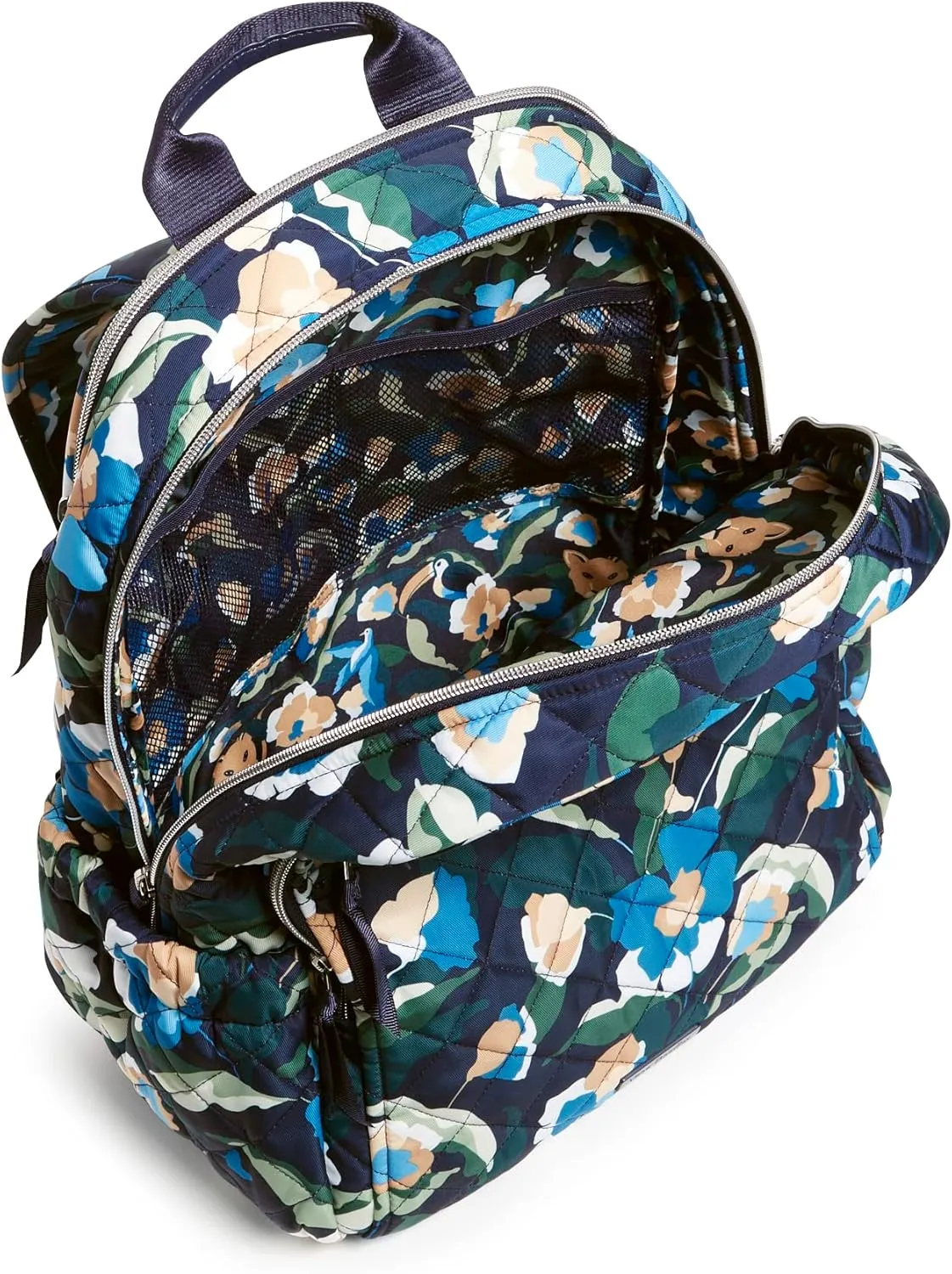 Vera Bradley Women's Performance Twill Campus Backpack, Immersed Blooms, One Size