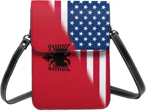 Vintage America Bahamas Flag Small Crossbody Purse Cell Phone Bag for Women Girls Mini Over Shoulder Handbag Wallet