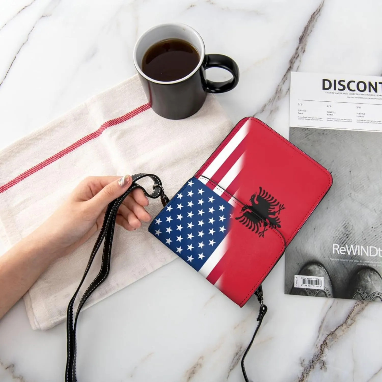 Vintage America Bahamas Flag Small Crossbody Purse Cell Phone Bag for Women Girls Mini Over Shoulder Handbag Wallet