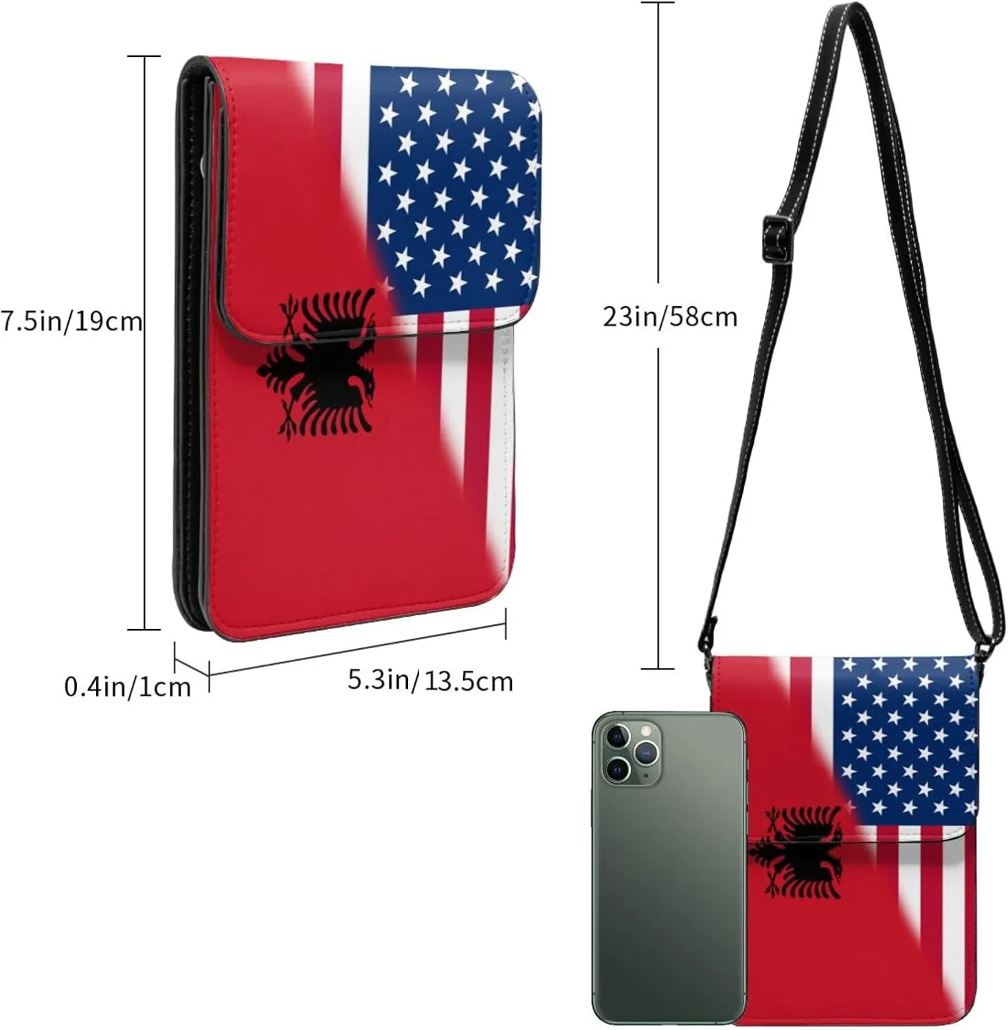 Vintage America Bahamas Flag Small Crossbody Purse Cell Phone Bag for Women Girls Mini Over Shoulder Handbag Wallet