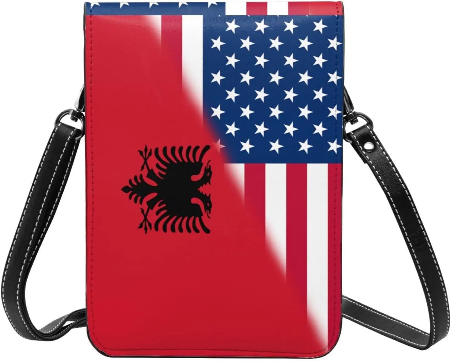 Vintage America Bahamas Flag Small Crossbody Purse Cell Phone Bag for Women Girls Mini Over Shoulder Handbag Wallet