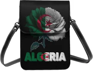 Vintage Argentina Argentinean Flag Rose Flower Small Crossbody Purse Cell Phone Bag for Women