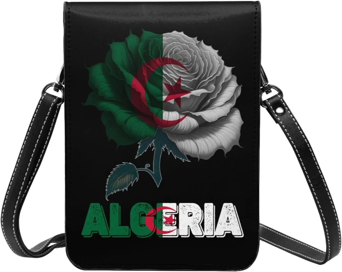 Vintage Argentina Argentinean Flag Rose Flower Small Crossbody Purse Cell Phone Bag for Women