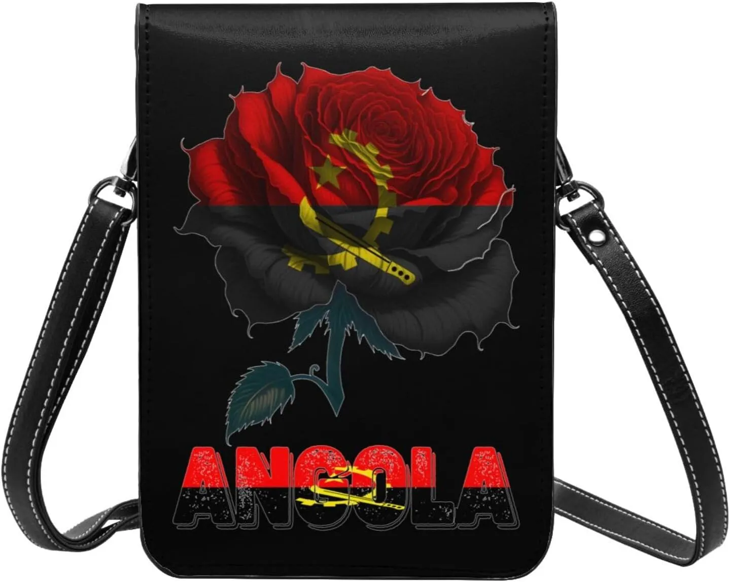 Vintage Argentina Argentinean Flag Rose Flower Small Crossbody Purse Cell Phone Bag for Women