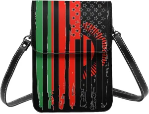 Vintage Niger Nigerien America Flag Striped Patterns Small Crossbody Purse Cell Phone Bag for Women