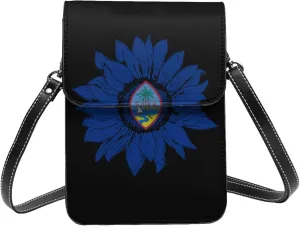 Vintage Sunflower Liberia Liberian Flag Small Crossbody Purse Cell Phone Bag for Women