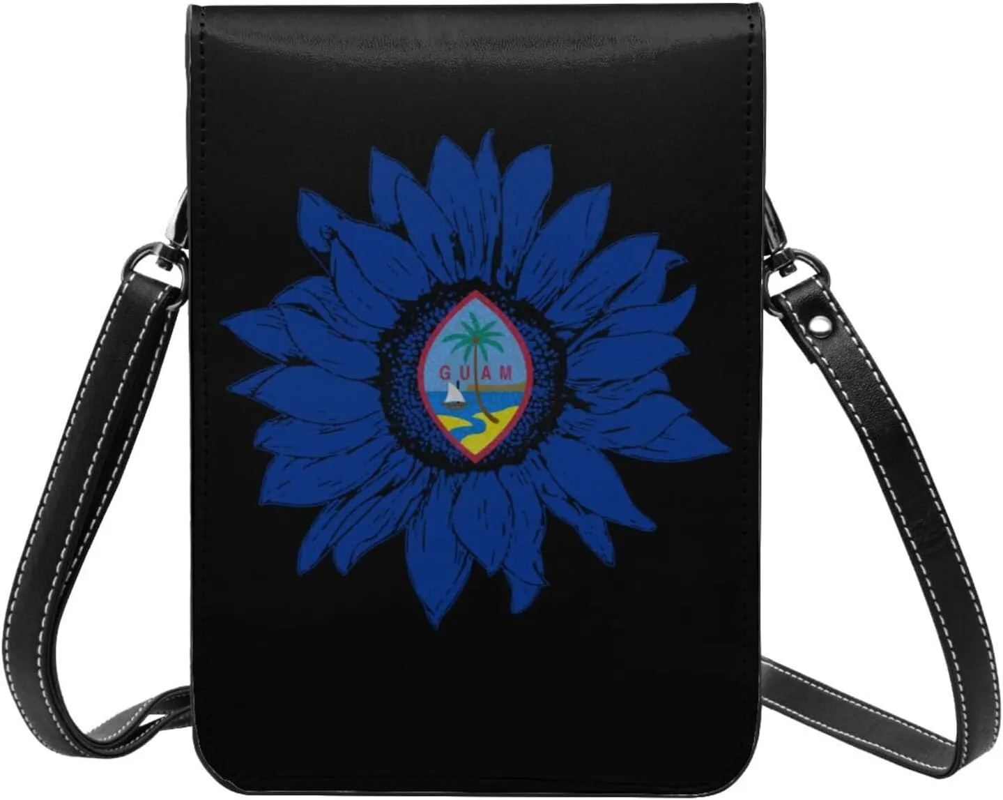 Vintage Sunflower Liberia Liberian Flag Small Crossbody Purse Cell Phone Bag for Women
