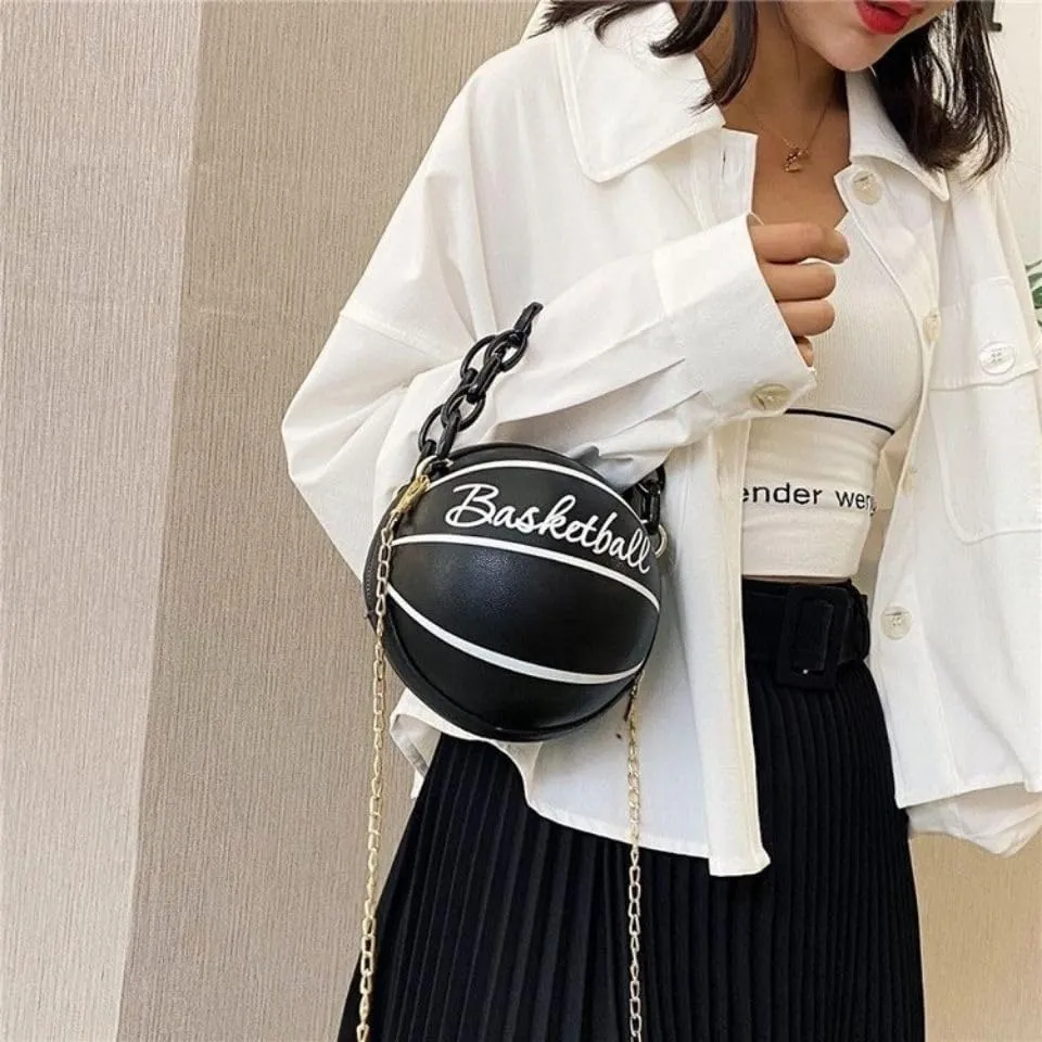Viral Rugby Ball-Shaped Crossbody Bag for Women | Trendy Contrast Panel Shoulder Purse with Detachable Strap | Compact