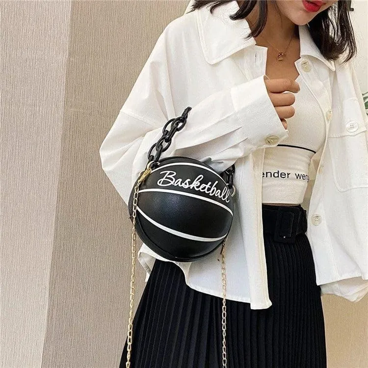 Viral Rugby Ball-Shaped Crossbody Bag for Women | Trendy Contrast Panel Shoulder Purse with Detachable Strap | Compact