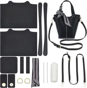WADORN DIY PU Leather Handbag Making Kit, Women‘s Shoulder Bag Making Set for DIY Purse Making Leather Shoulder Handmade Bag Sewing Accessories for Woman Birthday Holiday Day DIY Craft