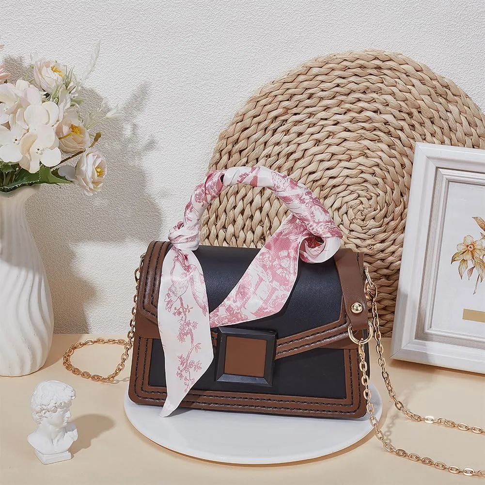 WADORN DIY Women Satchel Crossbody Bag Making Kit, Imitation Leather Handmade Stitch Shoulder Bag Making Set Women Fashion Handbag Material Kit Handmade Craft Bag Making Gift, Black