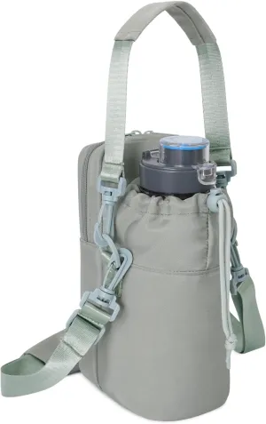 Wandering Nature Water Bottle Holder with Strap 32oz Insulated Water Bottle Carrier Sling Bag with Phone Pocket Water Bottle Pouch for Hiking Walking(Patent Pending)…