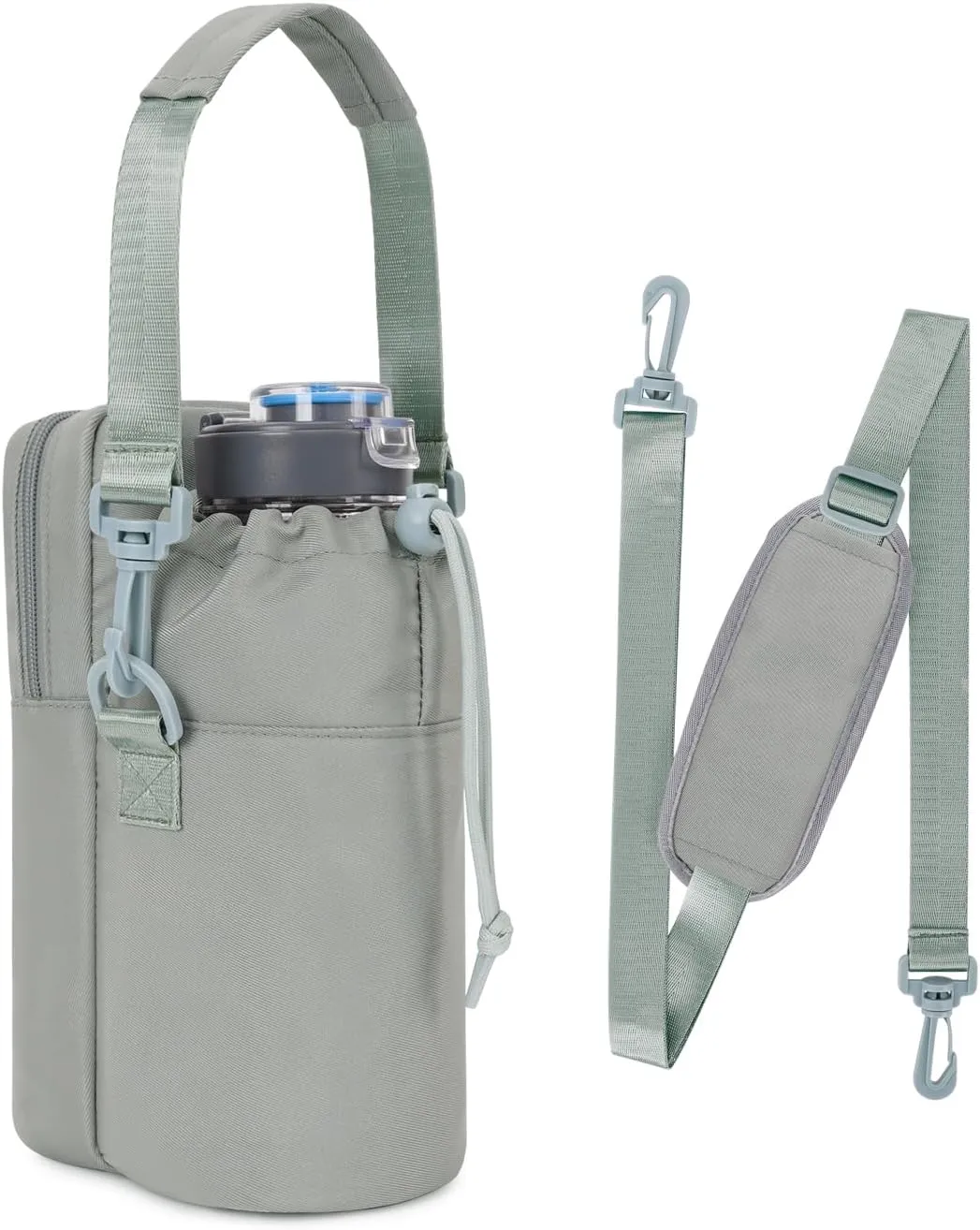 Wandering Nature Water Bottle Holder with Strap 32oz Insulated Water Bottle Carrier Sling Bag with Phone Pocket Water Bottle Pouch for Hiking Walking(Patent Pending)…