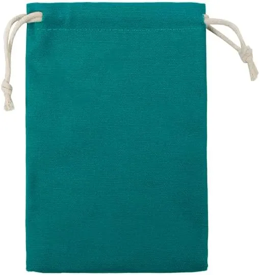 wanerxin 10pcs Cotton Drawstring Bag Gift Muslin Bags Pouch Reusable Packing Storage Bags for Jewelry,Birthday,Wedding Favors, Party Favors, 4” x 6” (peacock blue)