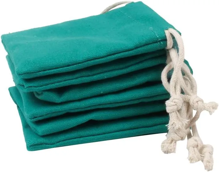wanerxin 10pcs Cotton Drawstring Bag Gift Muslin Bags Pouch Reusable Packing Storage Bags for Jewelry,Birthday,Wedding Favors, Party Favors, 4” x 6” (peacock blue)