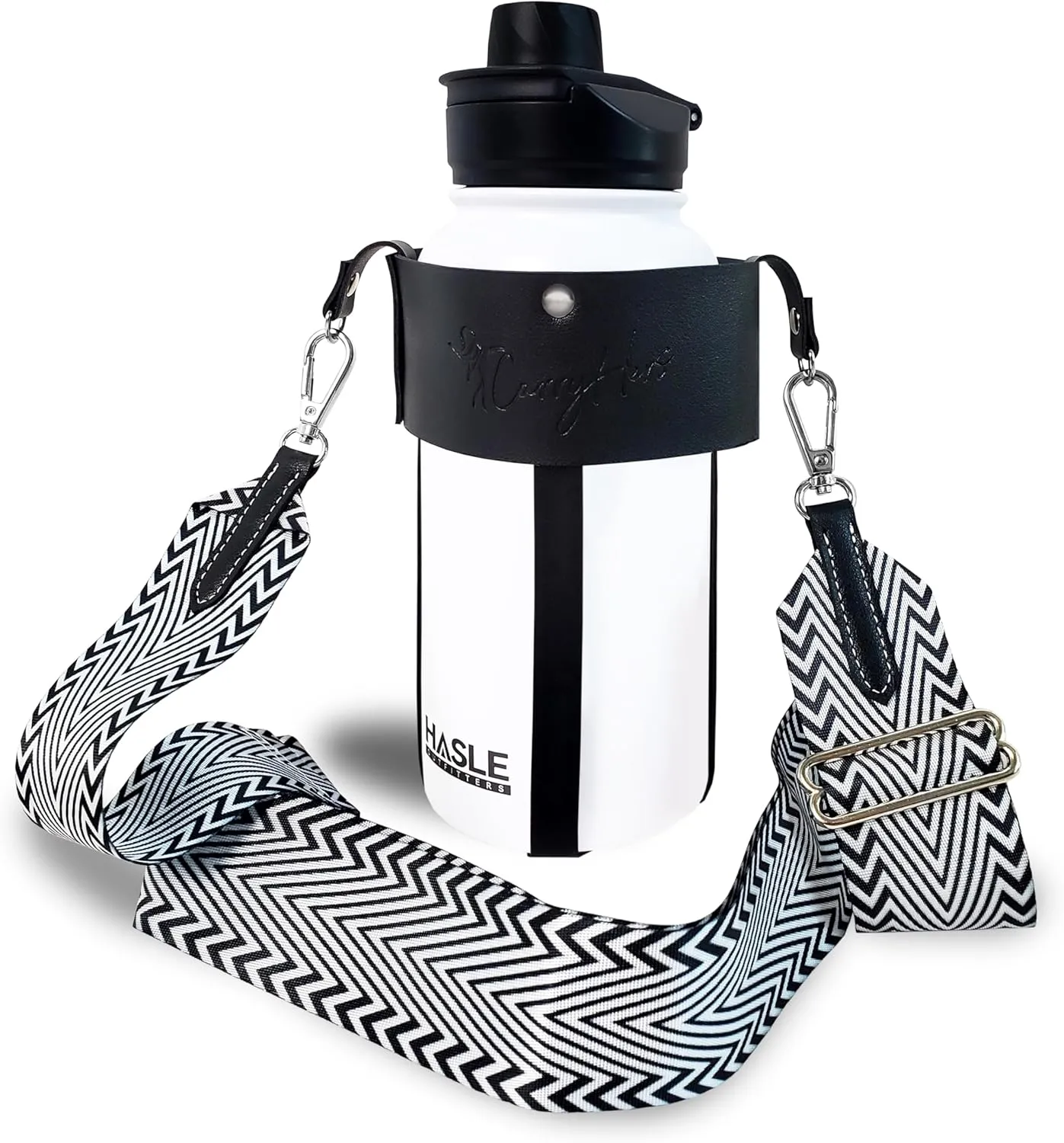 Water Bottle Sling - Women's Wide-Mouth Bottle Carrier - Tumbler Holder for 30 oz to 40 oz - Walking & Hiking