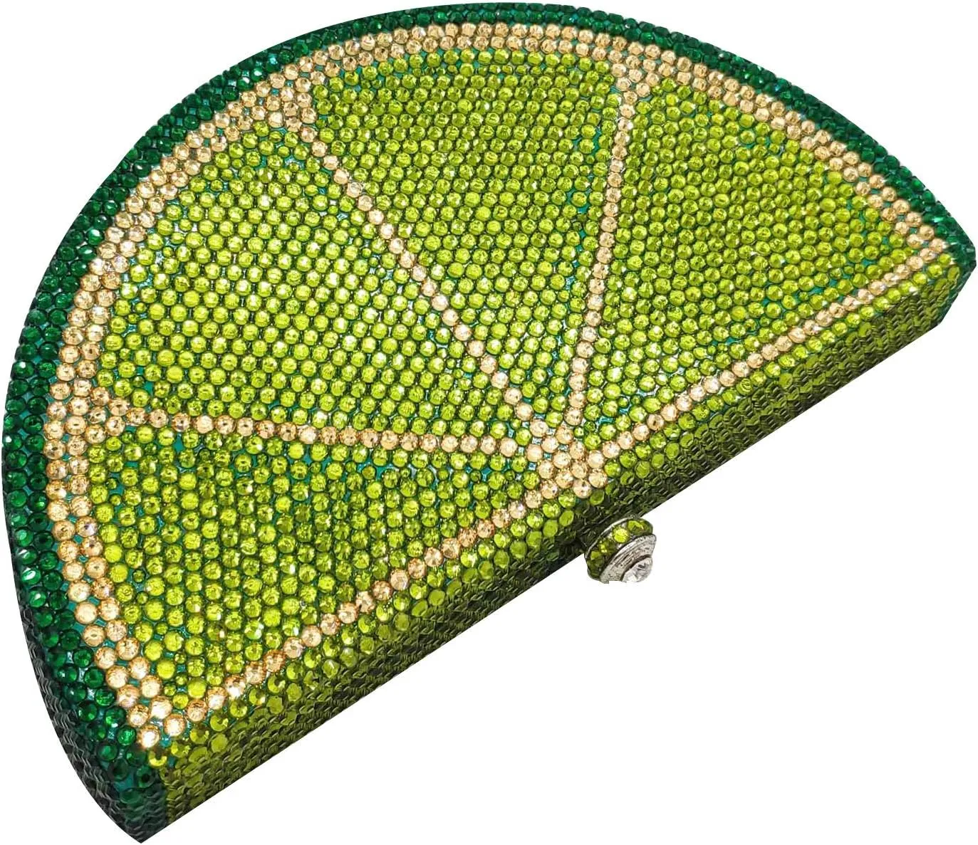 Watermelon Slice Crystal Clutch Bag Women Fruits Evening Handbags Bridal Party Rhinestone Purse Wedding Bag,Mini