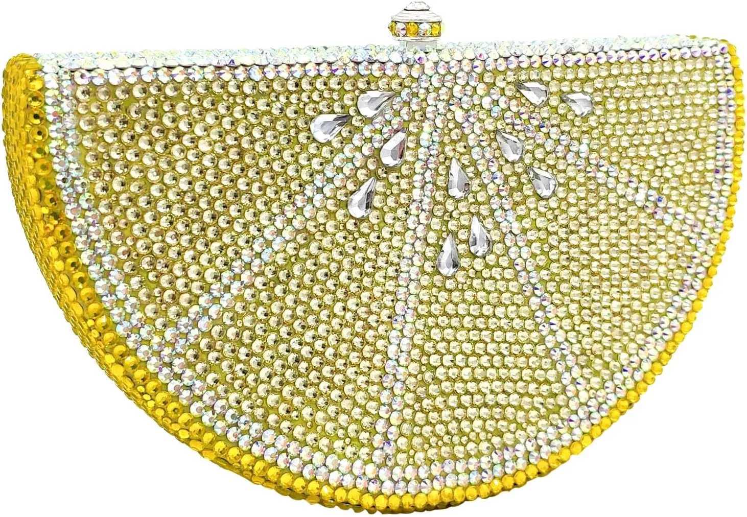 Watermelon Slice Crystal Clutch Bag Women Fruits Evening Handbags Bridal Party Rhinestone Purse Wedding Bag,Mini